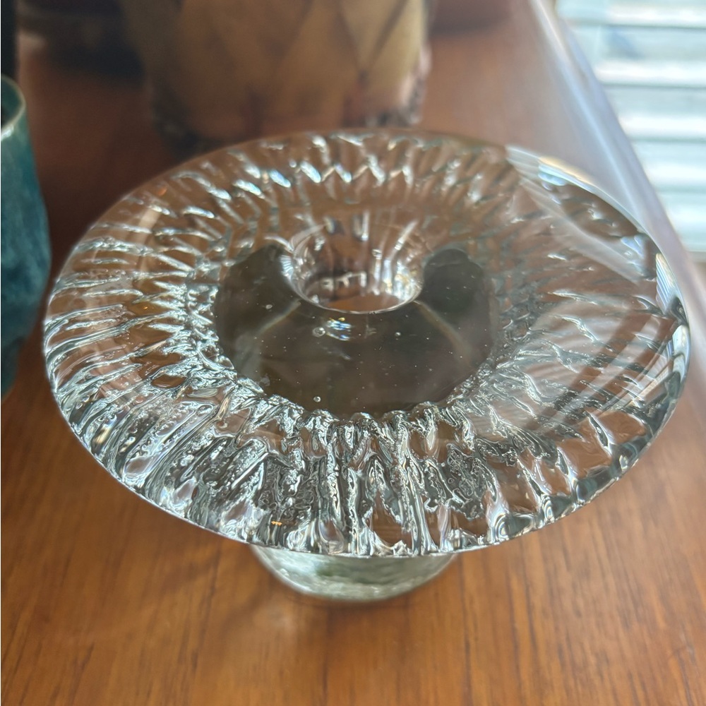 Vintage Blenko 77S Mushroom Candleholder - Picture 4 of 14